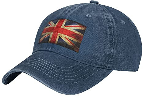 YINGD Cowboy Baseball Cap Union Jack Hat Verstellbare Sportmütze Casual und Unisex für Männer Frauen Trucker Cap, Hut 531, One size
