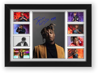 AllStarMedia Tribute to Juice WRLD Inspired Rap Poster Print | Fan Art Style Hip Hop Music Wall Art | Stylish Music Home Décor Artwork | Premium Limited Edition Print | A4 Framed (30 x 21 CM)
