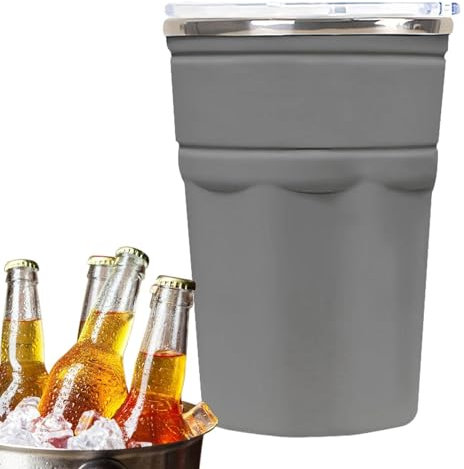 Vasos refrigerantes con tapa, 550 ml, resistentes a altas temperaturas, vasos de bebidas frías para camping, ciclismo, senderismo, hogar, trabajo, conducción Zorq