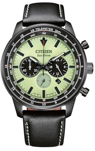CITIZEN Herren Analog Quarz Uhr mit Leder Armband CA4505-21X
