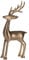 EGLO LIVING Deko Rentier Baligian, Weihnachtsdeko elegant, Tischdeko Weihnachten Wohnzimmer, Weihnachtsfigur Hirsch REH, Metall in Gold, H 35 cm