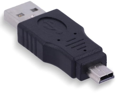 REY Adattatore da USB maschio a Mini USB maschio