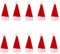 MHDAMAI Mini Weihnachtsmützen,Nikolausmütze Santa Hut 10 Stück Taschenmesser Gabeln Tasche für Xmas Silverware Halter Süßigkeiten Abdeckungen Weinflasche Dekor Tischdeko