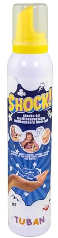 Tuban Shock! Multisensorischer Schaum-Gel 200 ml – Kühlend – Feuchtigkeitsspendend – Unterstützt die sensorische Integration bei Kindern - Ice