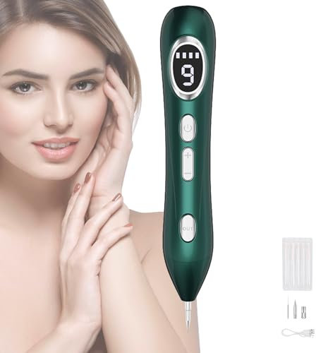 Lápiz Para Eliminar Verrugas Cutáneas, Eliminador De Lunares, Ajuste De Nueve Velocidades Y Pantalla Lcd, Utilizado Para Eliminar Verrugas Comunes, Verrugas Cutáneas, Uso Doméstico,Green