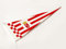 FLAGLY Premium Langwimpel Bremen 115g/m² Stoffgewicht, robustes und witterungsbeständiges Glanzpolyester - Wimpel Bremen, Fahnenmast Zubehör (150x40 cm)