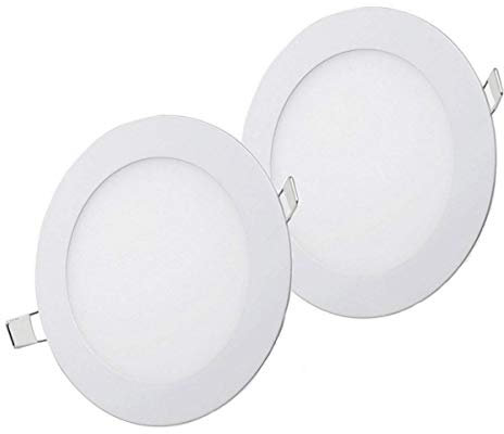 NRGLEVER Downlight LED-Deckenleuchte, 2 Stück 9W Strahler, Slim Round 145mm Durchmesser Deckeneinbauleuchte Warmweiß 3000K, inkl. Treiber
