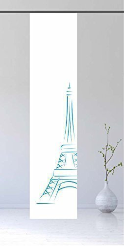 gardinen-for-life Flächenvorhang Paris Blue - Schiebevorhang, Gr.60x245 cm