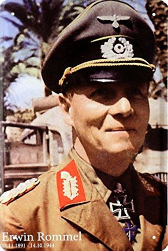 Blechschild 20x30 cm Erwin Rommel Weltkrieg Wehrmacht Deutsches Reich Metall Schild