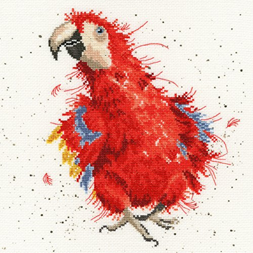 Bothy Threads Kreuzstich-Set Papagei auf Parade, 26x26cm, XHD26, Zählmuster