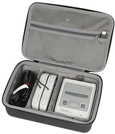 co2CREA Tasche für Nintendo Classic Mini Konsole,Schutz Hart Shell Tragetasche für Super NES / Super Nintendo Entertainment System & Zubehör,Nur Koffer