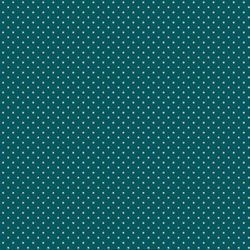 babrause® Baumwollstoff Pünktchen Petrol Webware Meterware Popeline OEKOTEX 150cm breit - Ab 0,5 Meter