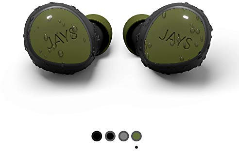 Jays Bluetooth Kopfhörer In Ear - m-Seven - Grün - True Wireless Sport Earpods Headphones bis zu 38h Akkulaufzeit geeignet für iOS & Android