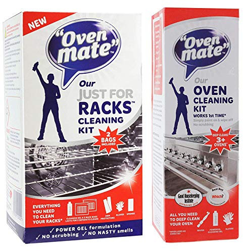 3xOven Mate Just For Racks Shelf Cleaning Kit & Oven Cleaning Kit