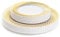 MATANA 40 Platos Premium de Plástico Blanco con Borde Dorado - 2 Tamaños: 20 Grandes y 20 de Postre - Elegantes y Reutilizables - Bodas, Cumpleaños, Navidad, Fiestas