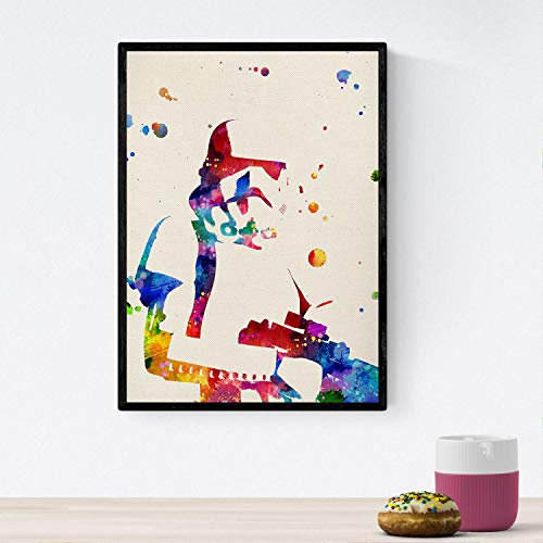 Nacnic Sturmtruppen Plakat Aquarell-Stil. Filmblätter, Filme und Schauspieler. Alte Filmplakate mit Aquarell-Stil. A4-Format