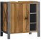 Woodkings® Bad Waschbeckenunterschrank Detroit Holz-Metall Mix recycelte Pinie, Unterschrank, Badmöbel, Industrial Stil