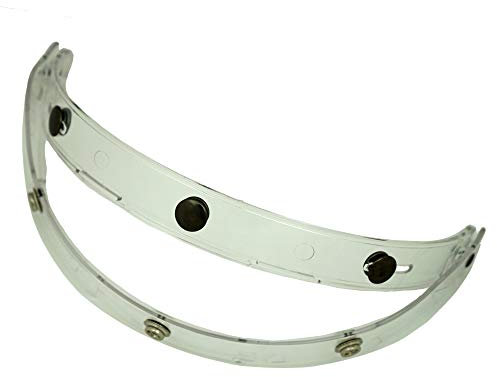 FK VISORS Frontino alza-visiera 3 bottoni apribile, completo di bottoni, trasparente