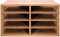 A4 Paper Large File Hygrad Large Bamboo Desktop File Sorter A4 Document Desk Tidy Organiser 8 Compartments Filing Storage, 49 x 31 x 25cm for Papers Stationery Magazines Folders Letters Office Tray