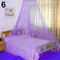 Moskitonetz, Elegante Spitze Insektenbett Baldachin Netz Vorhang Runde Kuppel Moskitonetz Bettwäsche Lila 60 cm x 260 cm x 850 cm