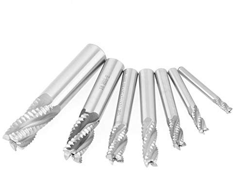 7 Stück/Satz 4 Nuten 6-20 Mm HSS-Schaftfräser Fräser Schruppen Spanbrecher Fräser Stahlfräser Werkzeug Schaftfräser Satz