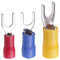 Hacbop 300 Pcs 22-16 16-14 12-10 AWG Insulated Fork Spade U-Type Wire Connector Electrical Crimp Terminal