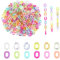 SUPERFINDINGS Ca. 1800 x 12 Farbige Acryl Verbindungsringe Ovale Schnellverbindungsverbinder Harzkette Lose Für Ohrring Halskette Schmuck Brillen Kette DIY Basteln 10x7.5mm