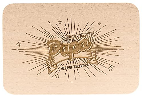Spruchreif · Frühstücksbrettchen Papa · Brotzeitbrett mit Gravur · Geschenk für Eltern · Geschenk Papa · Vatertag Der beste Papa aller Zeiten