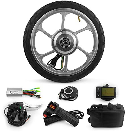 L-faster 40,6 cm (16 Zoll) 350 W elektrisches, bürstenloses Nabenmotorrad mit LCD-Display, Pedalunterstützungssensor für kleine Roller, Frontantrieb, Fahrrad mit Reifen (48V350W)