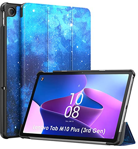 MoKo Cover Compatibile con Lenovo Tab M10 Plus 10,6 (3° Gen) 2022, Ultra Sottile Leggero Supporto Custodia Compatibile con Lenovo Tab M10 Plus 2022 (con Smart Cover Auto Sveglia/Sonno), Notte Blu