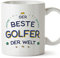 Mugffins Tassen/Becher mit Spruch für GOLFER - Auf Deutsch - Beste der Welt - 11 oz / 330 ml - originelles und lustiges Geschenk Mitarbeiter