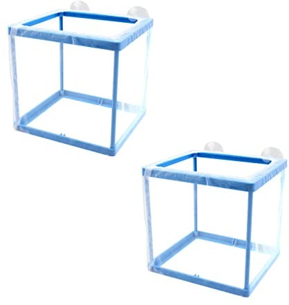 AQUANEAT Aquarium-Züchter, 2 Stück, kleines Netz, Frittierschutz, Aquarium, Laiche, Brutstätte, Isolation mit Saugnäpfen