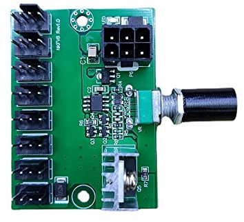 Nicfaky Computer Case 12V Fan Speed Controller 8-Channel Fan Hub PWM High- Violent Fan Controller Regulating Governor