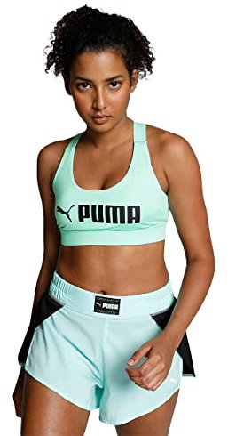 PUMA Damen Mid Impact Fit BH Unterwäsche Top, Peppermint, XS