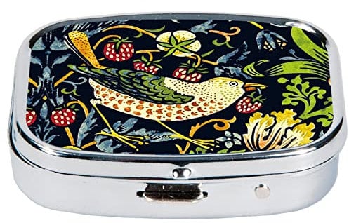 William Morris *Erdbeeren* Pillendose oval Medikamentenbox