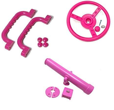 Climbing Frame Accessories Pink Bundle Telescope Steering Wheel Grab Handles