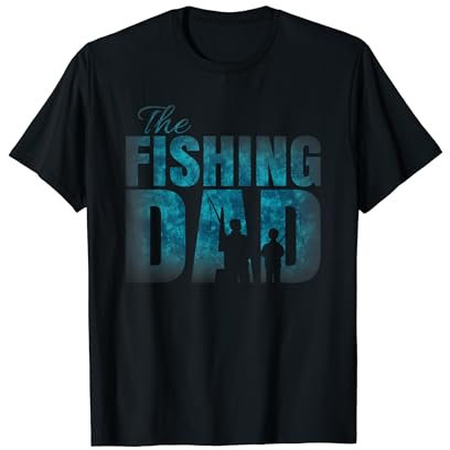 Angler Papa Angelfreund Vater Sohn Angeln Lernen Fishing Dad T-Shirt