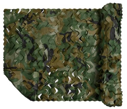 Dhouse Tarnnetz 3m x 2m Camouflage Netz Wald Jagd Camping Sonnenschutz Outdoor Waldlandschaft