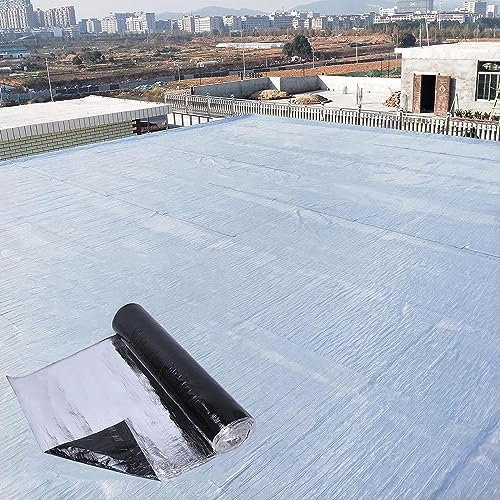 FENGSHOUU Dach Reparaturband,Witterungsbeständiges Abdichtungsband,Selbstklebend Wand-Riss-Reparatur-Band,Dachpappe,Für Metalldach/RV Markise/Fenster Dichtung/Boot (0.5x1m)
