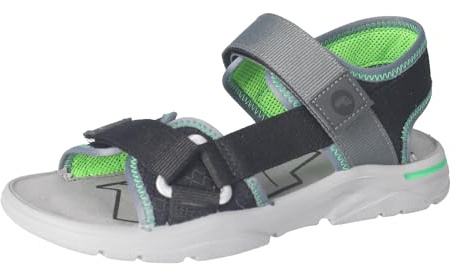 RICOSTA Jungen Sandalen Fernando, Kinder Sommerschuhe, Outdoorsandalen, Klettverschluss, Freizeitschuhe, offene Schuhe, schwarz (090), 39 EU