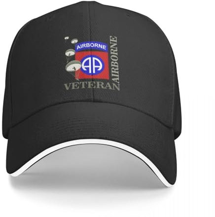 CanKan Basecap 82nd Airborne Veteran Baseballkappe Hut Luxus Luxus Hut Männer Damen