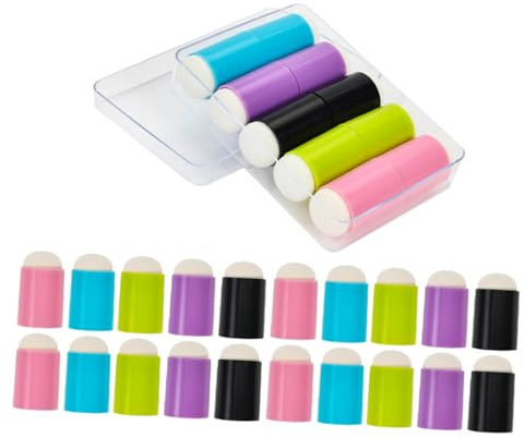 IWOWHERO 30pcs Nail Art Sponges Sponge Handle Pen Tip Replacements for Diy Manicure