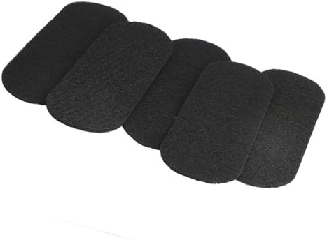 Activated Carbon Ceiling Fan Filters, 5Pcs Universal Replacement Improved Air Quality Ceiling Fan Blade Filters for Office and Home (Elliptical)