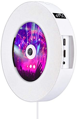 Lecteur DVD CD Portable Mural sans Fil Lecteur de Musique à Domicile avec télécommande Haut-parleurs Radio FM MP3 - DVD Portable