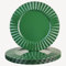 UOEKCS Green Charger Plates, Round Plate Chargers with Waved Scalloped Rim, Plastic Plate Charger for Dinner Plates for Thanksgivng, Christmas, Holidays, Tabletop Decor(13, Set of 6)