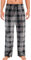 ENJOYNIGHT Schlafanzughose Herren Lang Fleece Pyjamahose Plüsch Freizeithose Warm Haushose mit Kordelzug (Small,Grau Kariert)