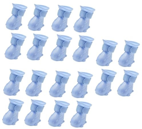 HAPINARY 5sets Verdickt Hund Regen Schuhe Sicher Pet Supplies Hund Regen Stiefel 4 Stücke * 5