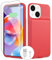 BOPPS Ultra-Slim Lightweight 15W Fast 7000mAh Power Bank for iPhone 13/13 Pro/14/14 Pro, Anti-Slip Soft TPU Charging Case, Red
