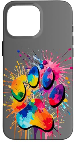 Paw of a dog for animal lovers cute colorful paw print Case for iPhone 16 Pro Max