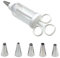 Cake Decorating Gun,Frosting Piping Kit,with 6 Stainless Steel Piping Tips,Dessert Decorating Syringe Set, Suitable for Cake Biscuit Decorating Kitchen Baking,Piping Bags and Tips Set (Small size set)